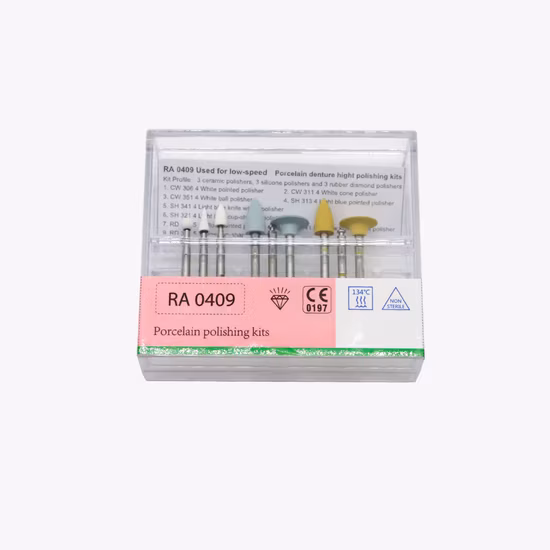 Dental Amalgam Polishing Kits for Low Speed Handpiece 9 PCS/Kit