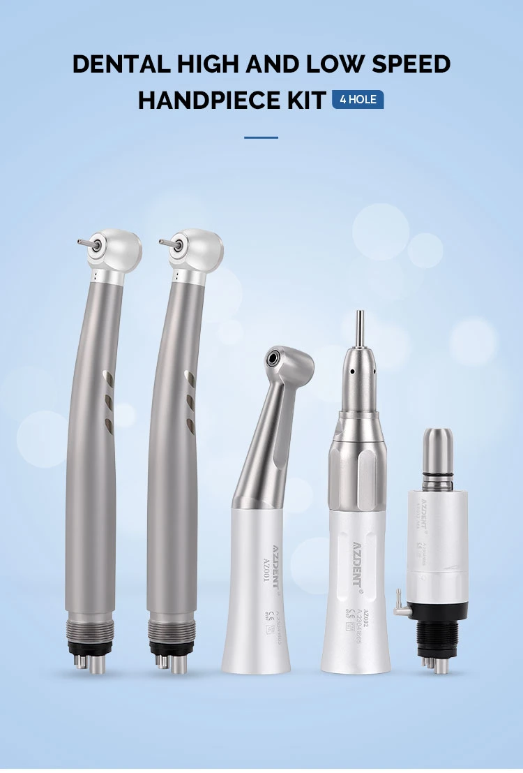 Azdent Dental Material High & Low Speed Surgical Handpiece Kit with LED